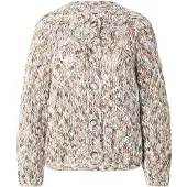 Rich & royal Neuletakki 'Cardi' vaaleanruskea / kuusi / vaaleanoranssi / valkoinen