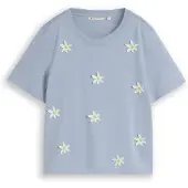 Tom Tailor DENIM Paita taivaansininen / limetti / valkoinen