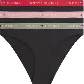 Tommy Hilfiger Underwear Alushousut 'Essential' khaki / vanha roosa / punainen / musta