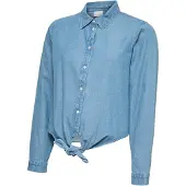 Mamalicious Mlnira Lia Ls Wo Crop Top 2F - Blue - L