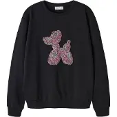 Name it Nkfnosso Ls Nreg Sweat Bru - Black - 134-140
