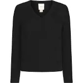 Calvin Klein Aop Pointelle Ls Top - Black - L