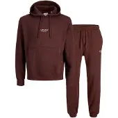 Jack & Jones Collegepaita 'JJESOHO' ruskea / valkoinen