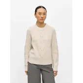 Object Neulepaita 'OBJSALLY' beige / vaaleabeige