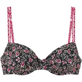 LASCANA Bikinitoppi magenta / musta / valkoinen