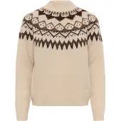 Cream Neulepaita 'CRCherrie' beige / ruskea / tummanruskea