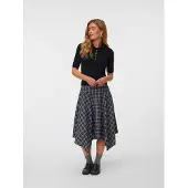 Vero Moda Vmlucky Assymetric Skirt Wvn Ret - Black - L