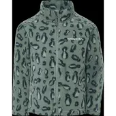 Didriksons Kids' Monte Printed Full-Zip Penguino Green 110