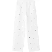 Mango Straight-Fit Jeans With Studs - White - 40