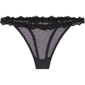 Hunkemoller Kat Tanga String - Black - XS