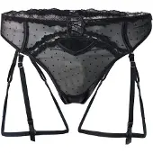 Hunkemoller Kat Hw Suspender String - Black - S