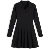 Tommy Hilfiger Tjw Rib Fit & Flare Polo Dress - Black - L