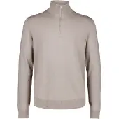 Lindbergh Soft Viscose Blend Half Zip Sweater - Beige - S