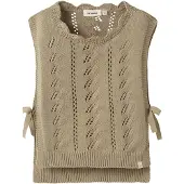 Lil´ Atelier Nmfleou Sl Knit Vest Lil - Beige - 104