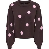 ONLY Onlrica Ls Detail O-Neck Cc Knt - Brown - M