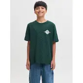 Jack & Jones Junior Paita 'JJASTRO' tummanvihreä / valkoinen