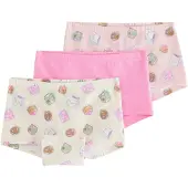 Lindex 3-Pack Boxer Briefs - Pink - 122/128