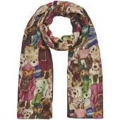 Codello Kaulaliina beige / tummanruskea / vihreä / meleerattu violetti