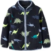 Name it Nmmmeeko Fleece Jacket Aop2 Noos - Navy - 80