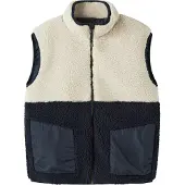 Name It Kids Nkmmacey Teddy Vest Block - Navy - 152