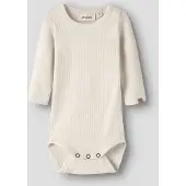 Lil´ Atelier Nbmgabo Bib Ls Slim Body Lil - Cream - 62