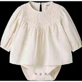 Lil´ Atelier Nbfnella Ls Loose Body Shirt Lil - Cream - 74