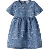 Name it Nmfanna Ss Loose Dnm Dress 2633-Im - Blue - 98