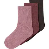 Name it Nmfnobba 3P Sock - Burgundy - 31-33