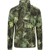 The North Face M Novelty Logo Glacier 1/4 Zip - Print - Khaki green - XL