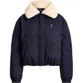 Ralph Lauren for woman. 211A97141003 Marine High Pile Collar Down Coat (L), Casual, Polyester, Navy