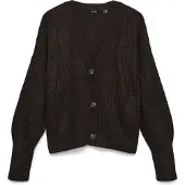 Vero Moda Vmlea Ls V-Neck Cuff Cardigan Noos - Brown - S