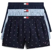 Tommy Hilfiger 3P Woven Boxer Print - Navy - M