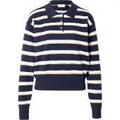 Levi's Neulepaita 'Super Soft LS Polo' laivastonsininen / vaaleansininen / meleerattu oranssi / valkoinen