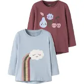 Name it Paita 'NMFVIX' tummanvihreä / pastellinvioletti / vanha roosa / burgundin punainen
