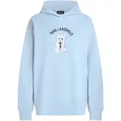 Karl Lagerfeld Collegepaita 'Ikon Choupette' vaaleansininen / musta / valkoinen