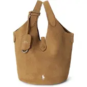 Ralph Lauren for woman. 428P23820001 Beige suede Polo Play crossbody tote bag (OSFA), Casual, Leather