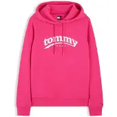 Tommy Hilfiger Collegepaita 'ESS' fuksia / valkoinen