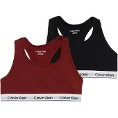 Calvin Klein Underwear Rintaliivit vaaleanharmaa / karmiininpunaine / musta / valkoinen