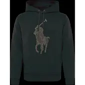 Ralph Lauren for man. 710B27500001 Black big pony hoodie (S), Casual, Cotton