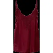 Cream Cranna Top - Burgundy - 38