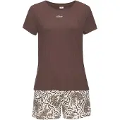 s.Oliver Pyjama vaaleabeige / ruskea