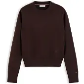 Tommy Hilfiger Co Full Needle C-Nk Swt - Brown - XS