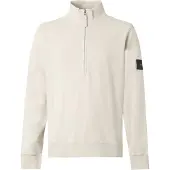 Calvin Klein Jeans Ls Eu 350Terry Badge Qtr Zip - Cream - S