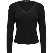 ONLY Onlsara Sharai L/S V-Neck Top Jrs Noos - Black - M