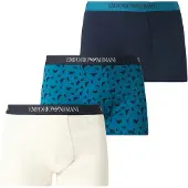 Emporio Armani Bokserishortsit laivastonsininen / sinivihreä / musta / luonnonvalkoinen