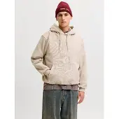 Jack & Jones Jorfrederiksberg Monogram Sweat Hood Sn - Beige - M