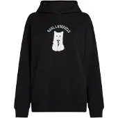 Karl Lagerfeld Collegepaita 'Choupette-Skizzen' vaaleansininen / musta / valkoinen