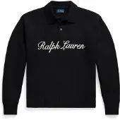 Ralph Lauren Relaxed Fit Logo Wool-Blend Sweater - Black - XL