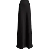 Ralph Lauren Satin Charmeuse Maxiskirt - Black - 42