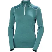 Helly Hansen Lifa Merino Keskipaksu 1/2-vetoketjullinen, naisten, vihreä
